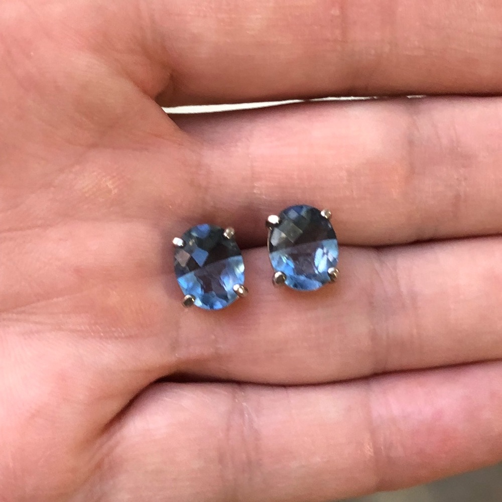 Blue stud earrings